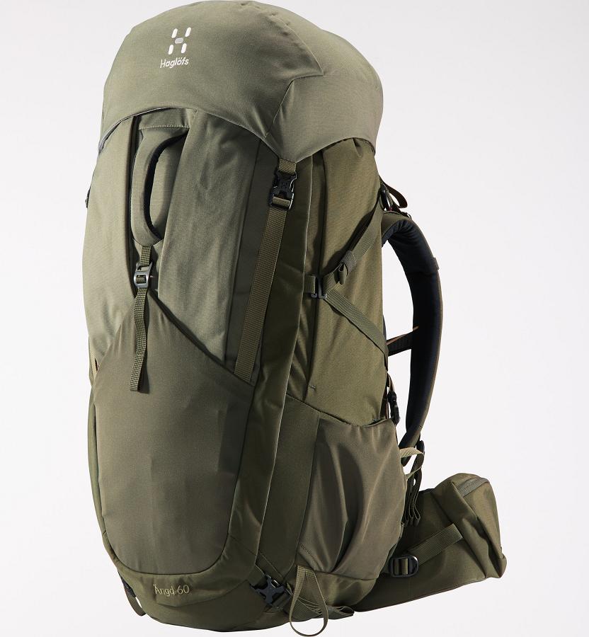 Haglöfs Ängd 60 Hiking Backpack Navy/Green For Womens TXIPO3046 Australia